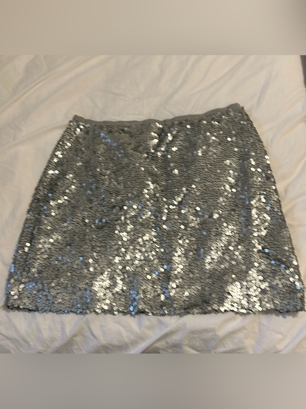 J. Crew Silver Sequin Mini Skirt